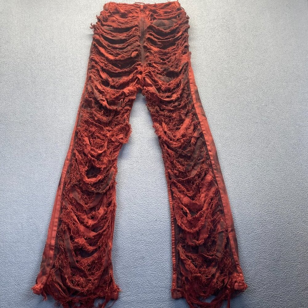 Aphrodite Jeans Womens Size 13(31)Destroyed Skinny Dark orangeWash Stretch Denim
